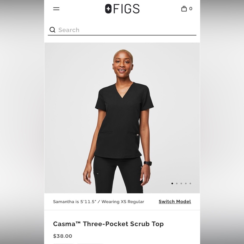 FIGS Black Scrub Set